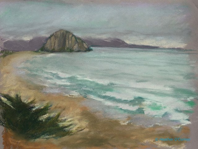 Morro Rock, home to two pairs of peregrine falcons